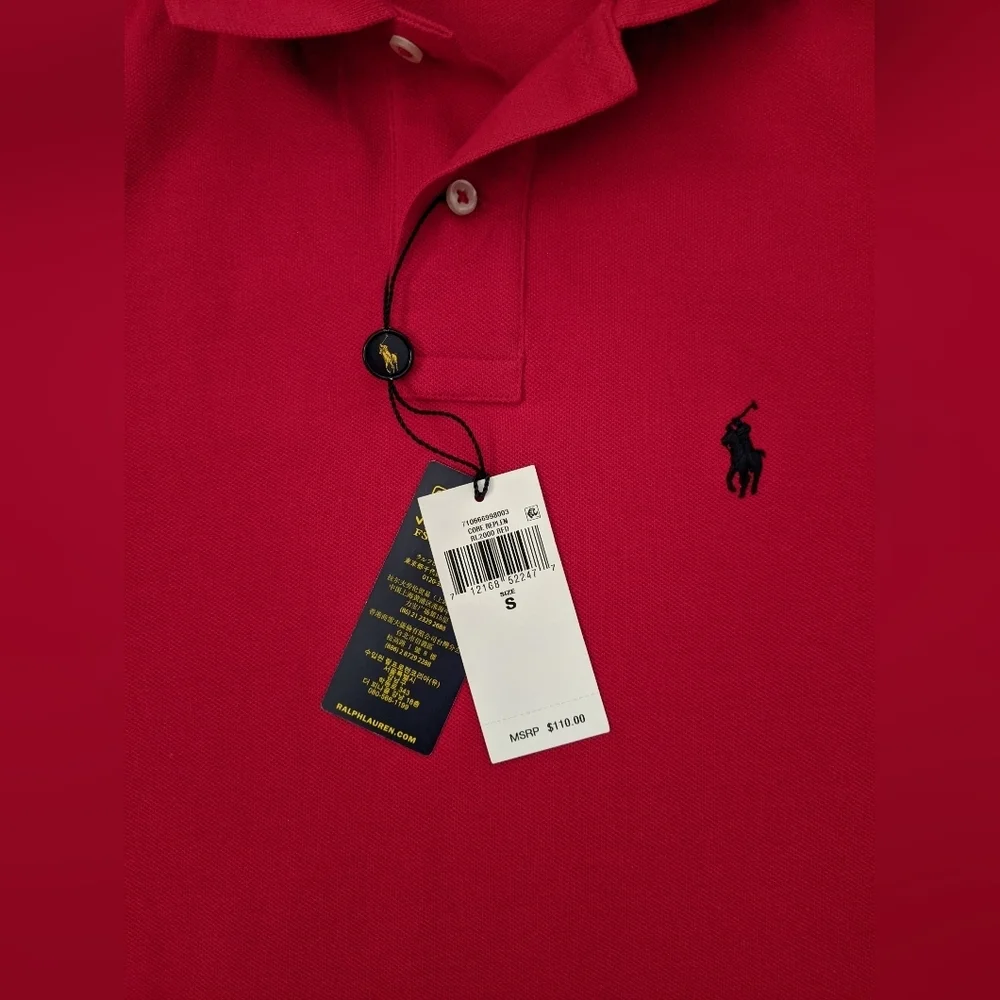 NWT Polo Ralph Lauren red polo shirt small